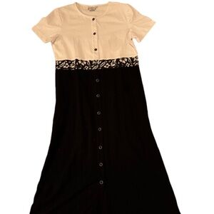 Hot Cotton by Marc Ware| White + Blue Dress | L